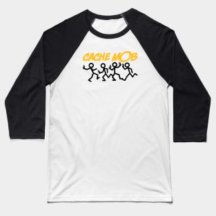 Geocache Cache Mob Baseball T-Shirt
